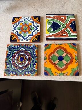 4 Gorgeous Terracotta Coasters